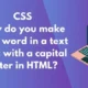 CSS - How do you make each word in a text start with a capital letter