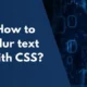 How to Blur Text with CSS