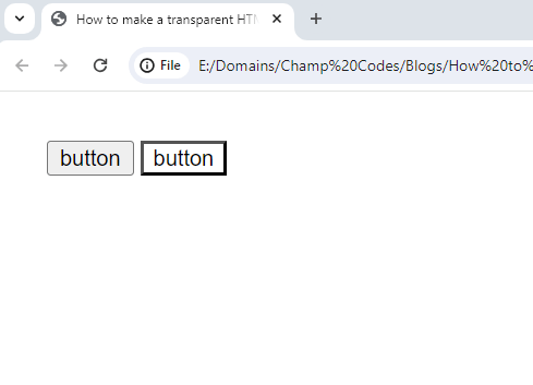 How to make a transparent HTML button